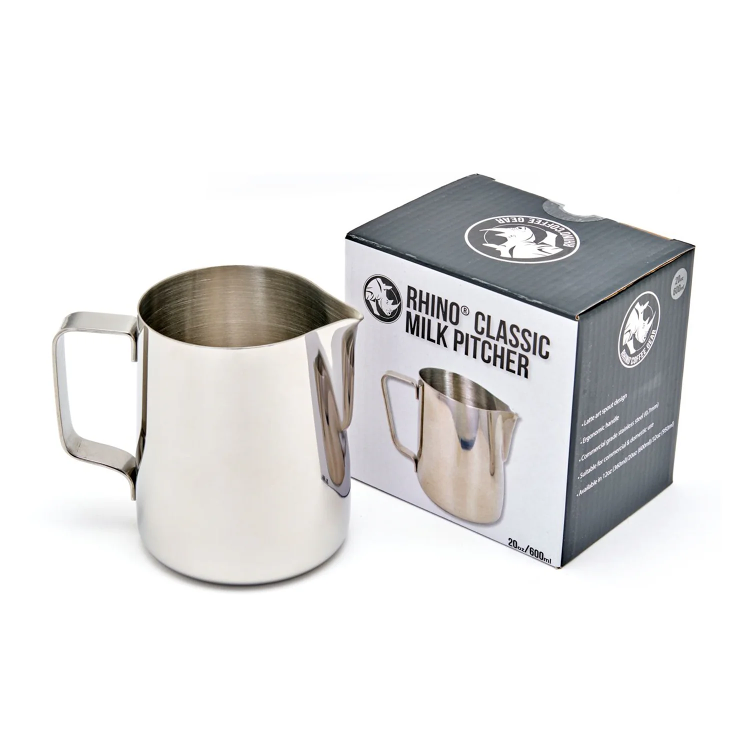 Rhinowares Classic Milk Jug 600ml/20oz