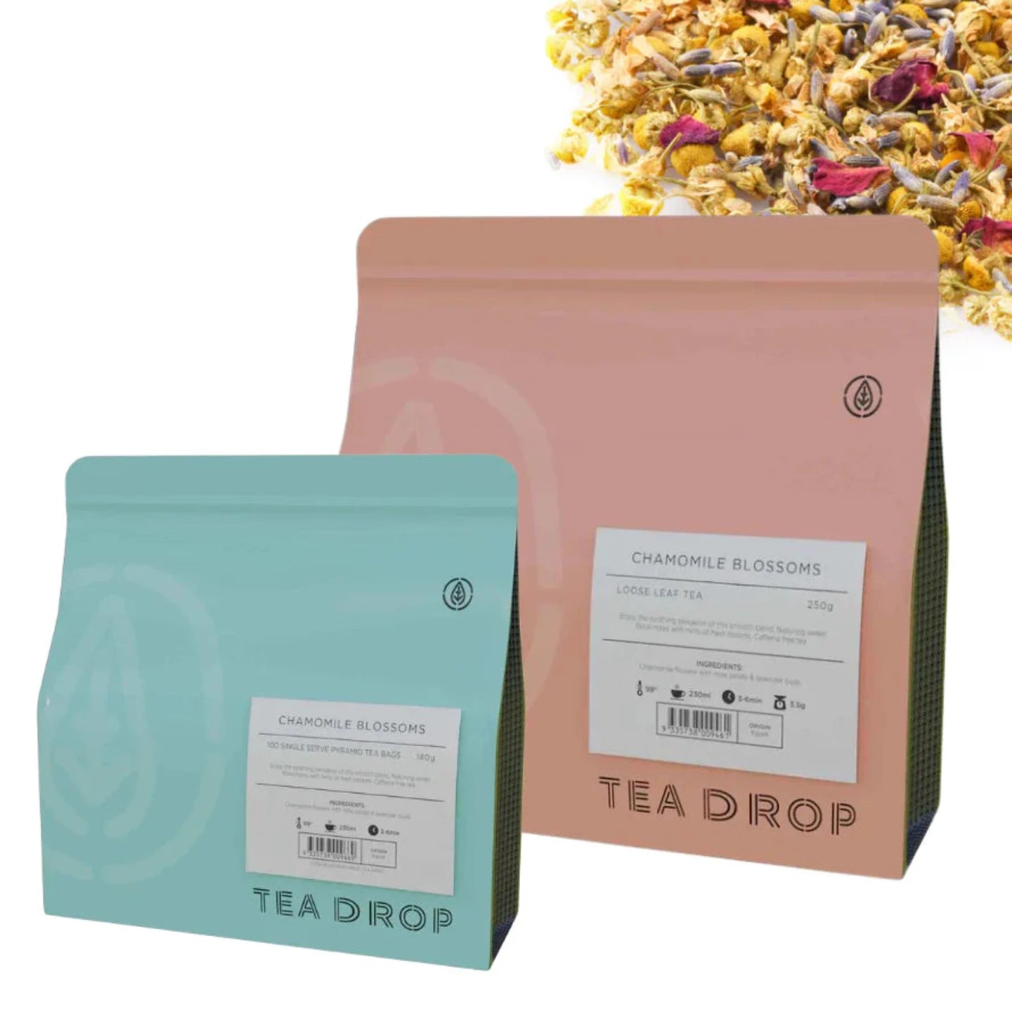 Tea Drop - Chamomile Blossoms (Loose Leaf / Double Serve Tea Bags)