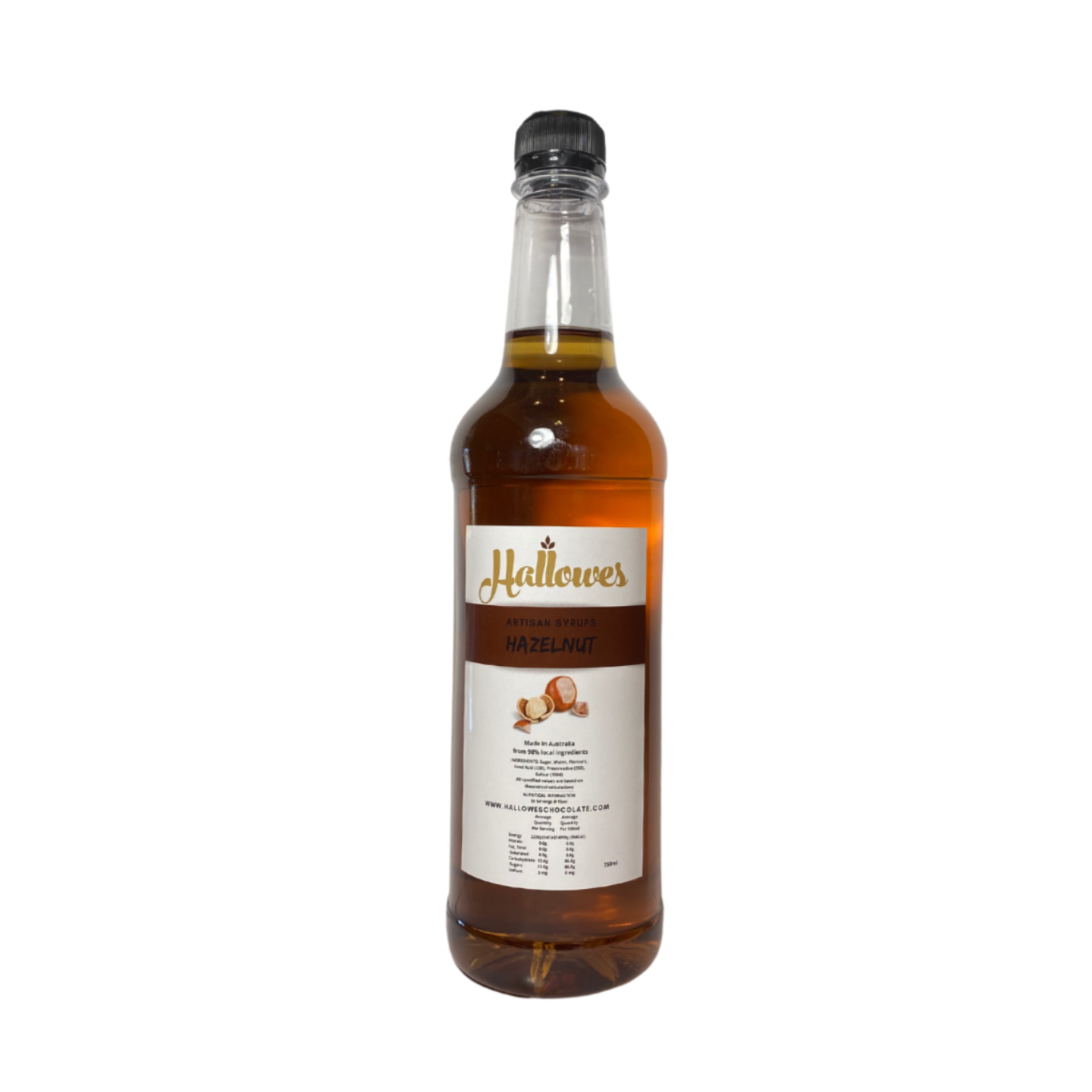 Hallowes Artisan Coffee Syrup - Hazelnut 750ml