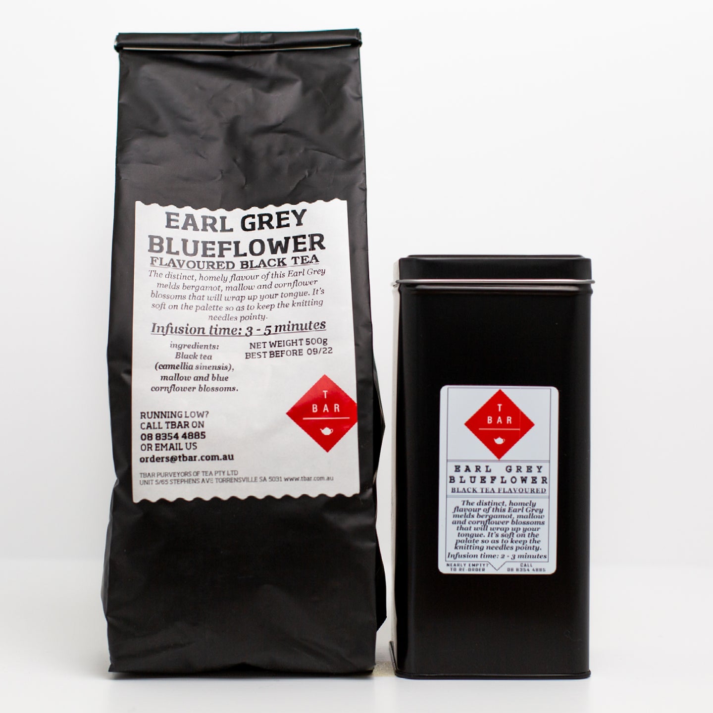 T-Bar Earl Grey Blueflower Loose Leaf Tea 500g