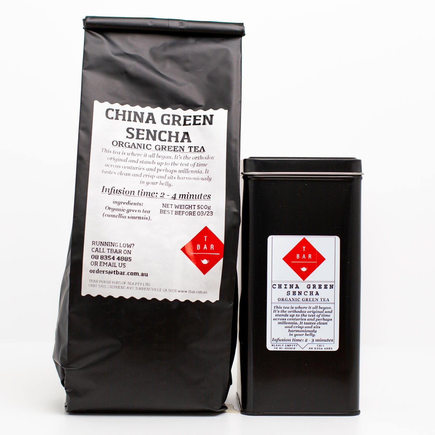 T-Bar China Green Sencha Organic Loose Leaf Tea 500g